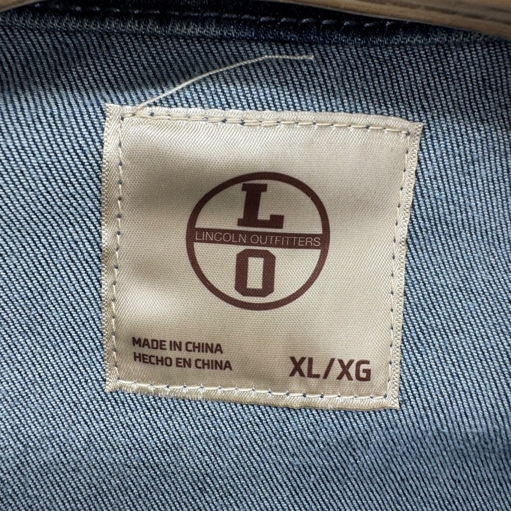 Lincoln Outfitters Denim Jacket Womens XL Blue Medium Wash Stretch Trucker - Picture 5 of 12